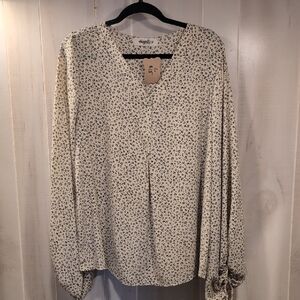 Angie Cream Leopard Print Women's Top
